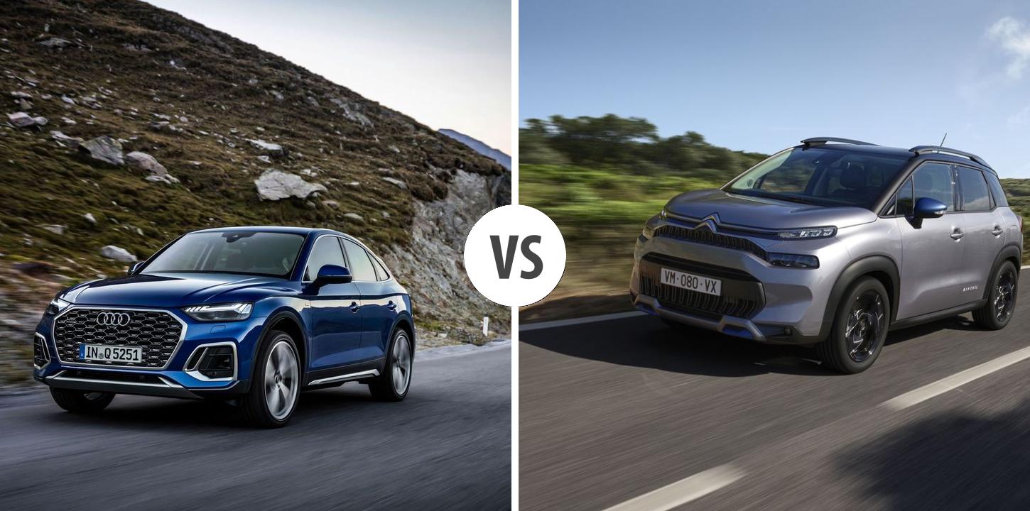 Audi Q5 Sportback VS Citroën C3 Aircross Autovergleich AUTOGOTT.DE