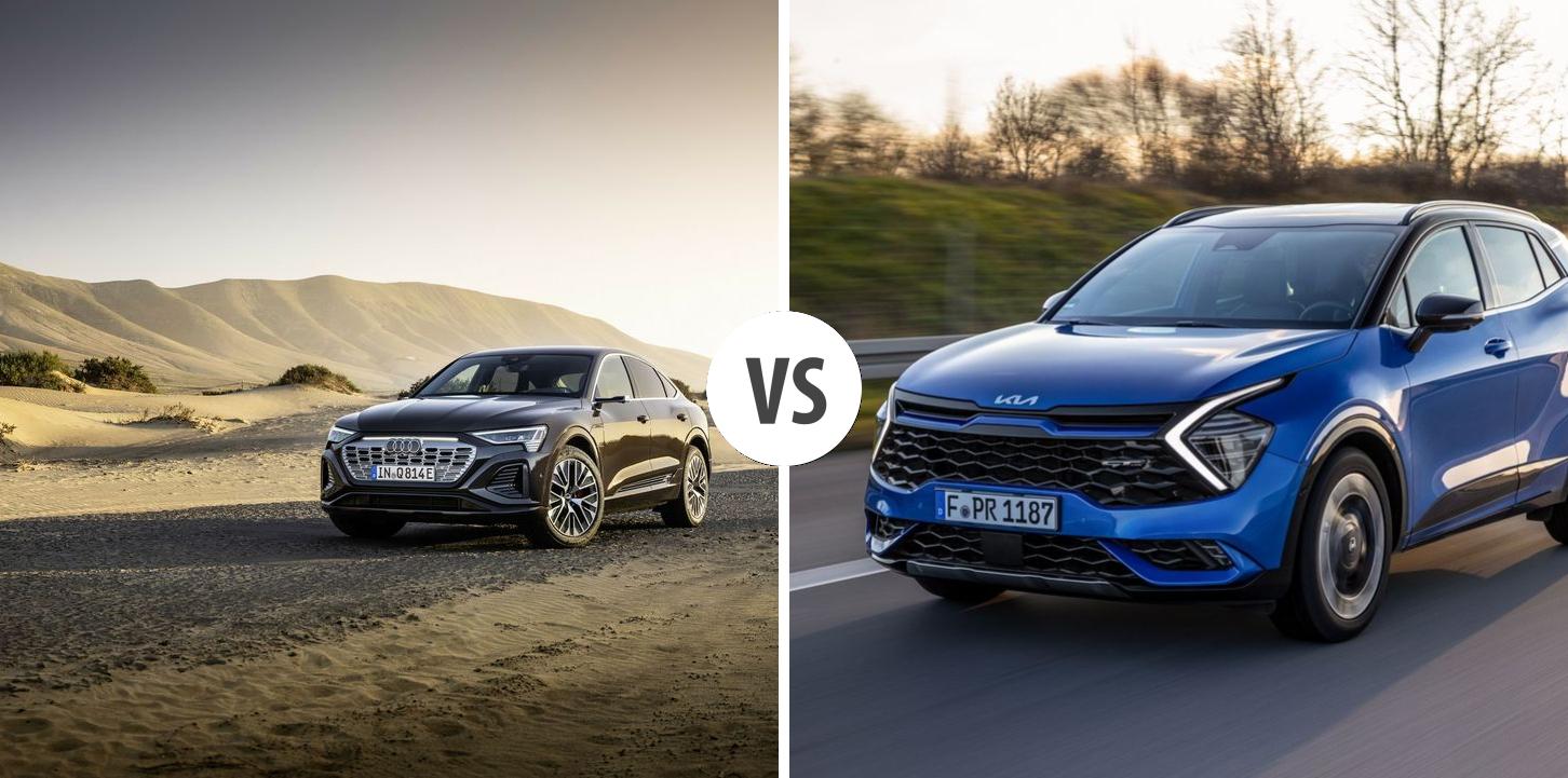 Audi Q8 etron Sportback VS KIA Sportage Autovergleich AUTOGOTT.DE