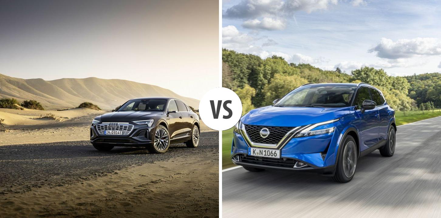 Audi Q8 etron Sportback VS Nissan Qashqai Autovergleich AUTOGOTT.DE