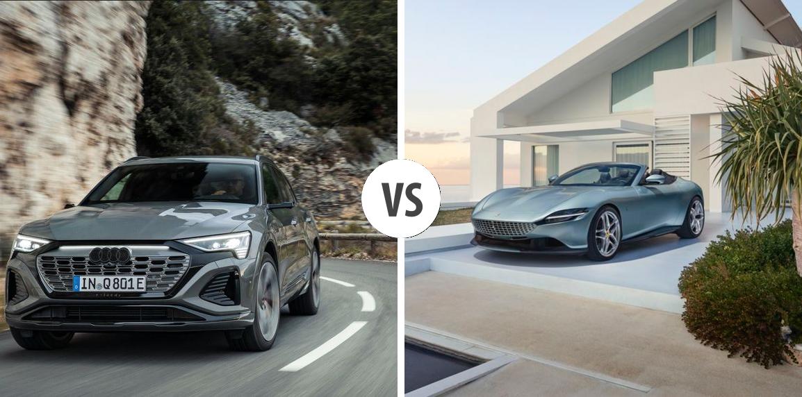 Audi Q8 e-tron VS Ferrari Roma Cabrio – Vergleiche Preise, Leistung ...