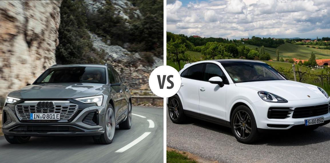 Audi Q8 etron VS Porsche Cayenne Coupé Autovergleich AUTOGOTT.DE