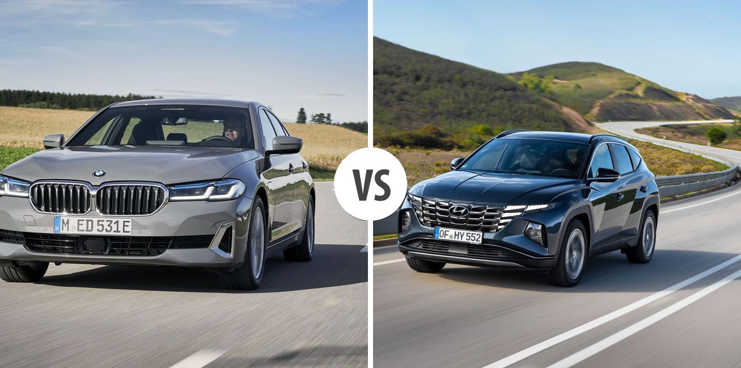 BMW 5er Limousine VS Hyundai Tucson Autovergleich | AUTOGOTT.DE