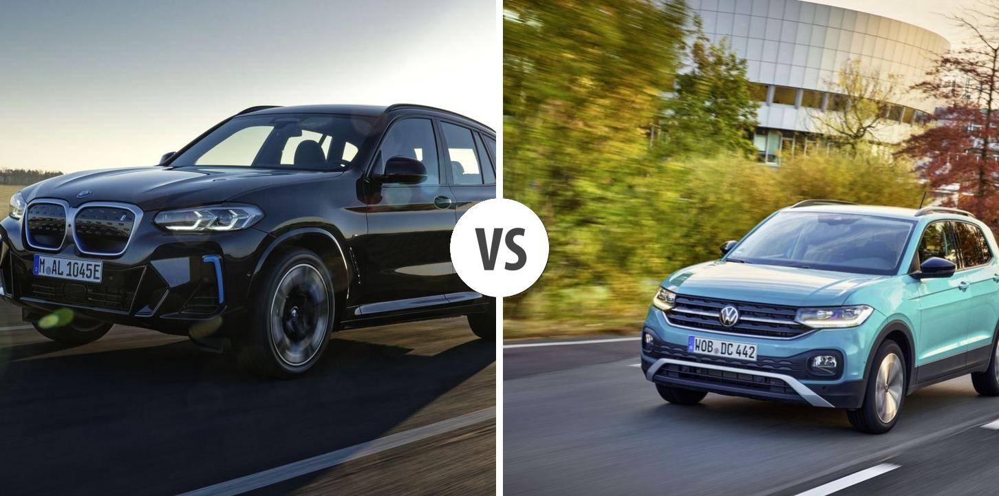 BMW iX3 VS Volkswagen TCross Autovergleich AUTOGOTT.DE
