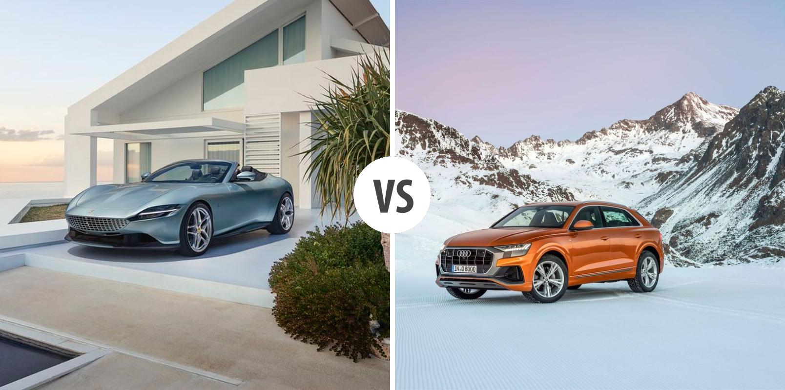 Ferrari Roma Cabrio VS Audi Q8 Autovergleich | AUTOGOTT.DE