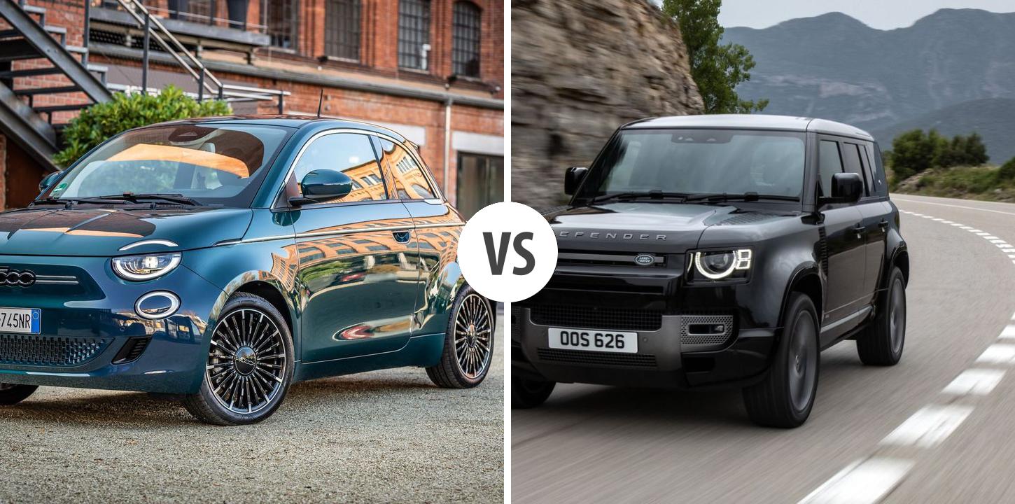 Fiat Rover FIAT 500 Elektro VS Land Rover Defender – Vergleiche Preise, Leistung ...