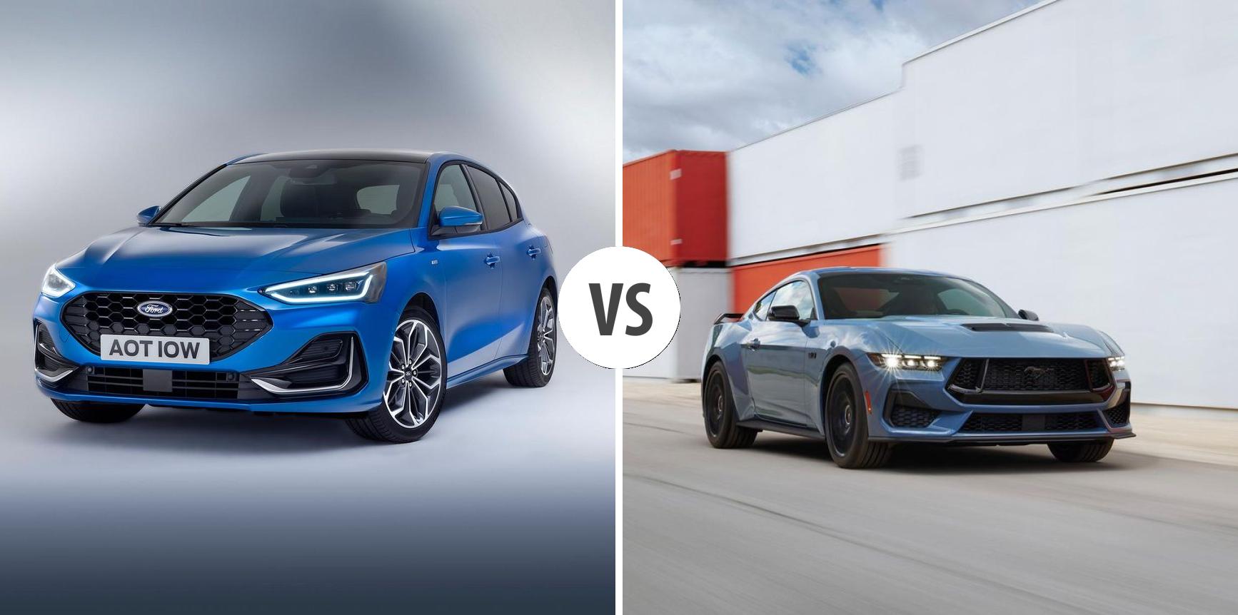 Ford Focus VS Ford Mustang Fastback Autovergleich AUTOGOTT.DE