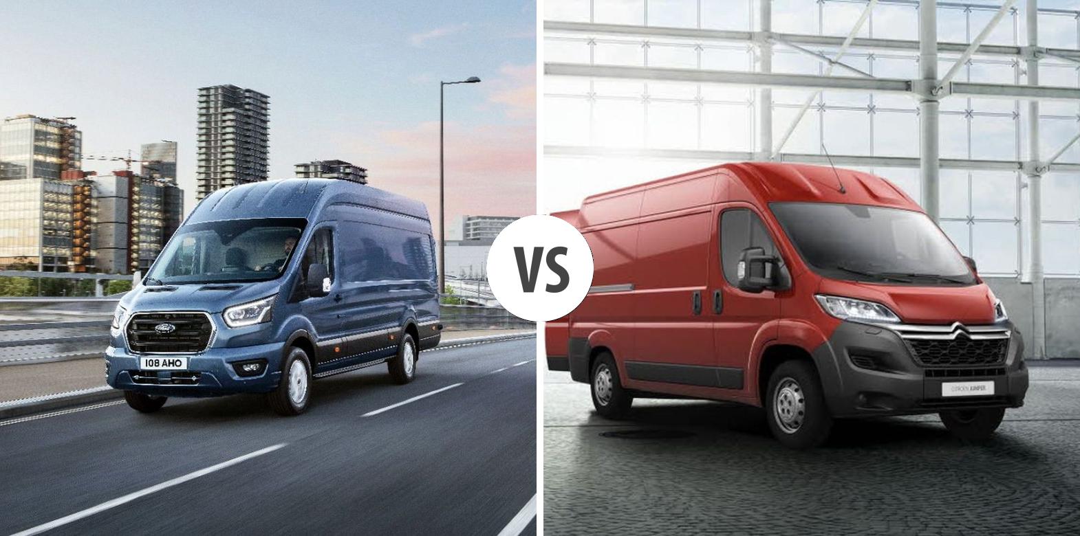 Ford Transit Kastenwagen VS Citroën Jumper Elektro Autovergleich