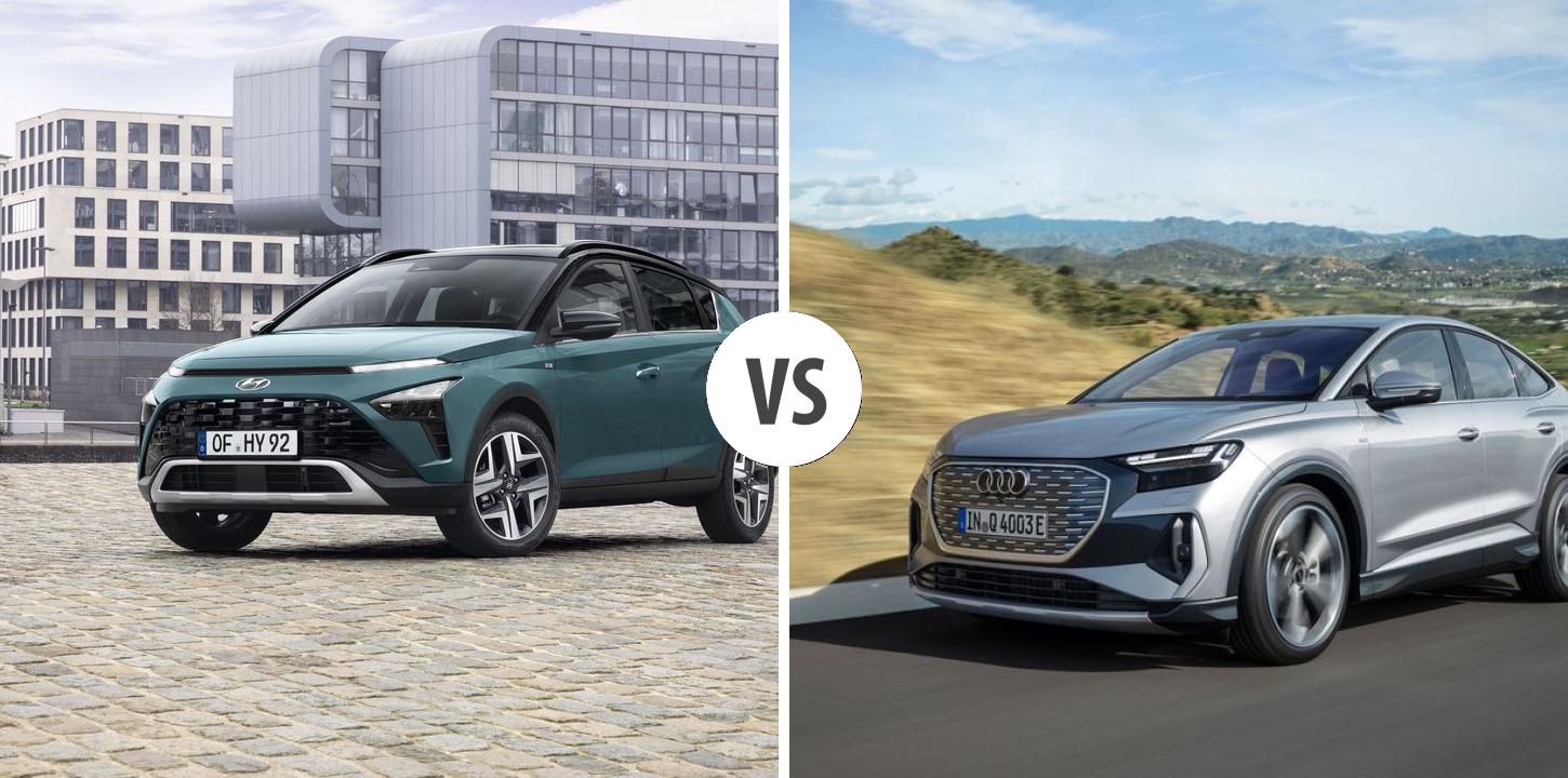 Hyundai Bayon VS Audi Q4 Sportback etron Autovergleich AUTOGOTT.DE