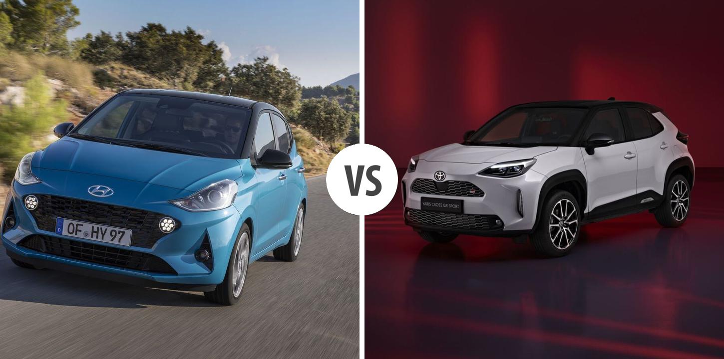 Hyundai i10 VS Toyota Yaris Cross Autovergleich AUTOGOTT.DE