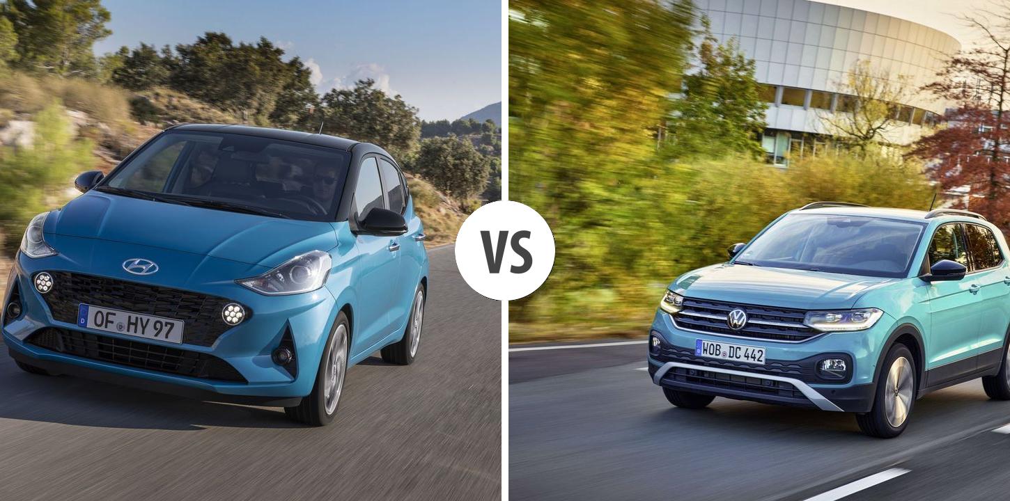 Hyundai i10 VS Volkswagen TCross Autovergleich AUTOGOTT.DE