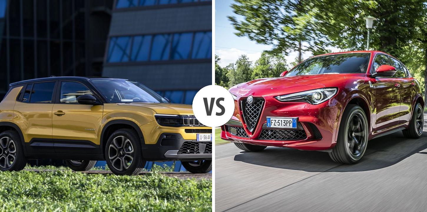 Jeep Avenger VS Alfa Romeo Stelvio Autovergleich AUTOGOTT.DE