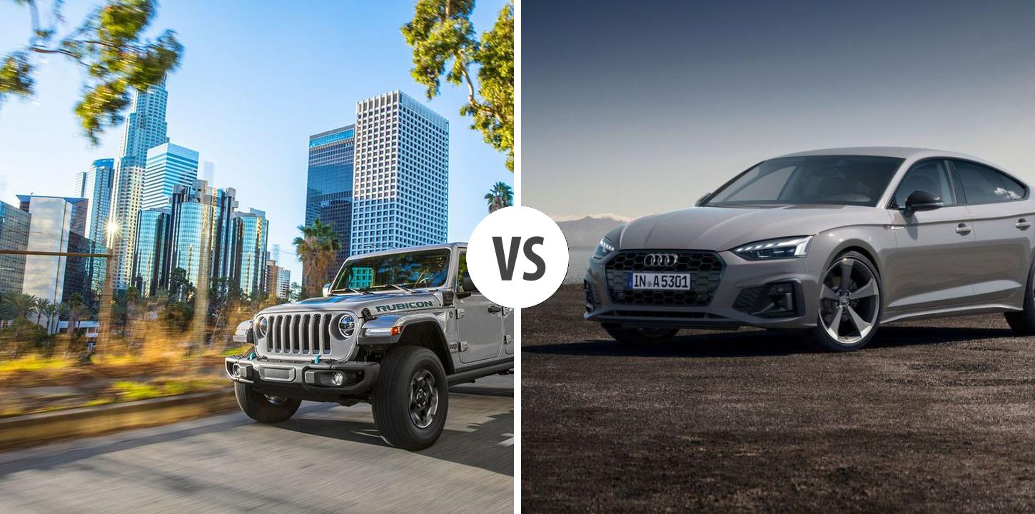 Jeep Wrangler VS Audi A5 Sportback Autovergleich AUTOGOTT.DE