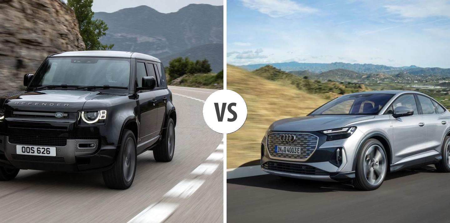 Land Rover Defender VS Audi Q4 Sportback etron Autovergleich AUTOGOTT.DE