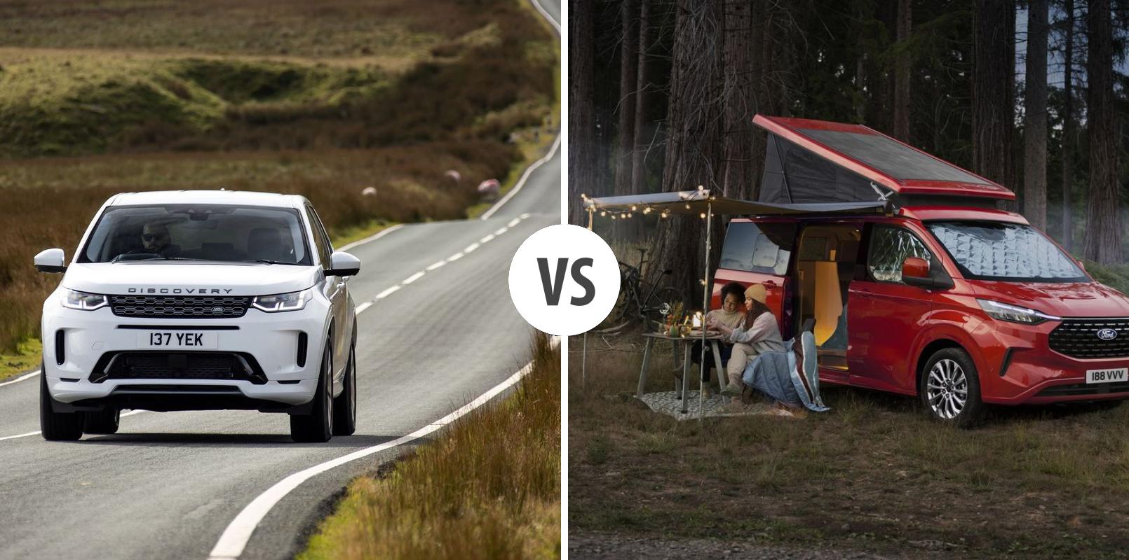 Land Rover Discovery Sport VS Ford Transit Custom Wohnmobil ...