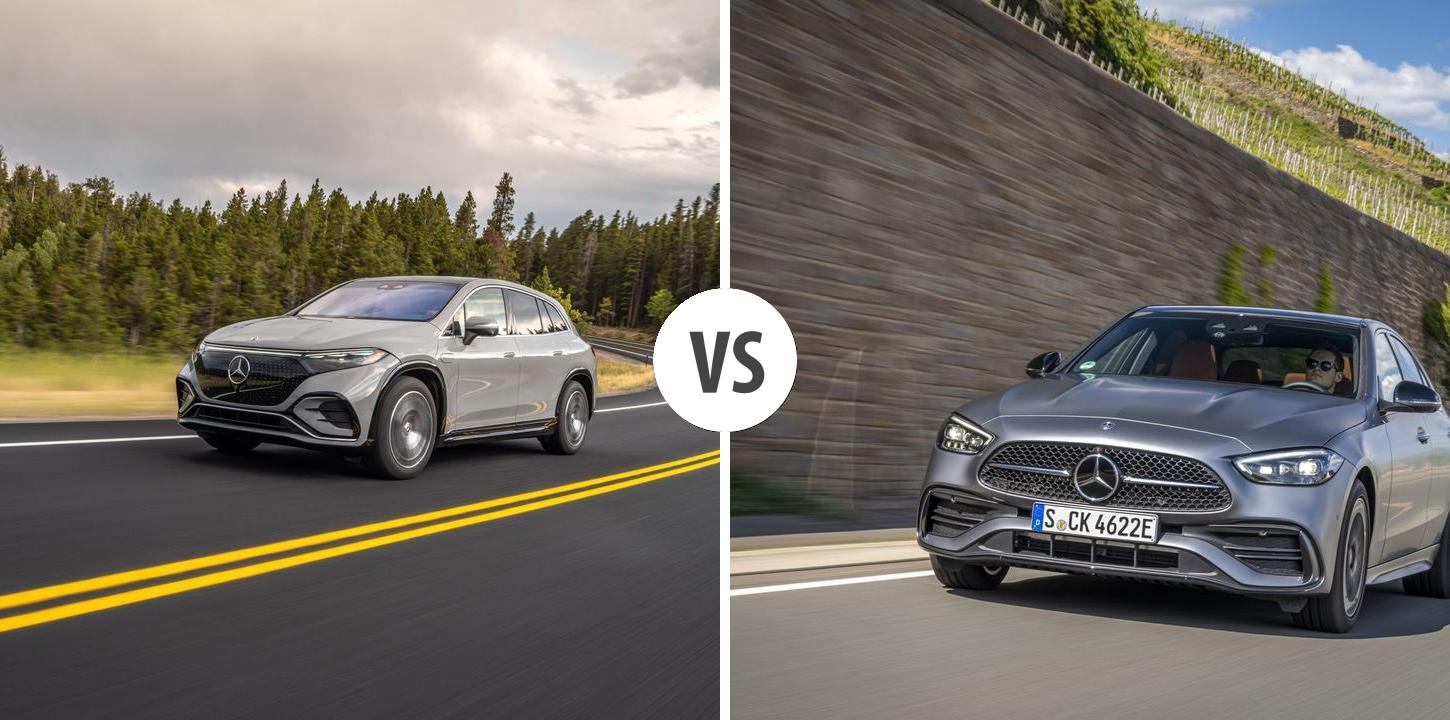 Mercedes EQS SUV VS Mercedes C-Klasse Limousine – Vergleiche Preise ...