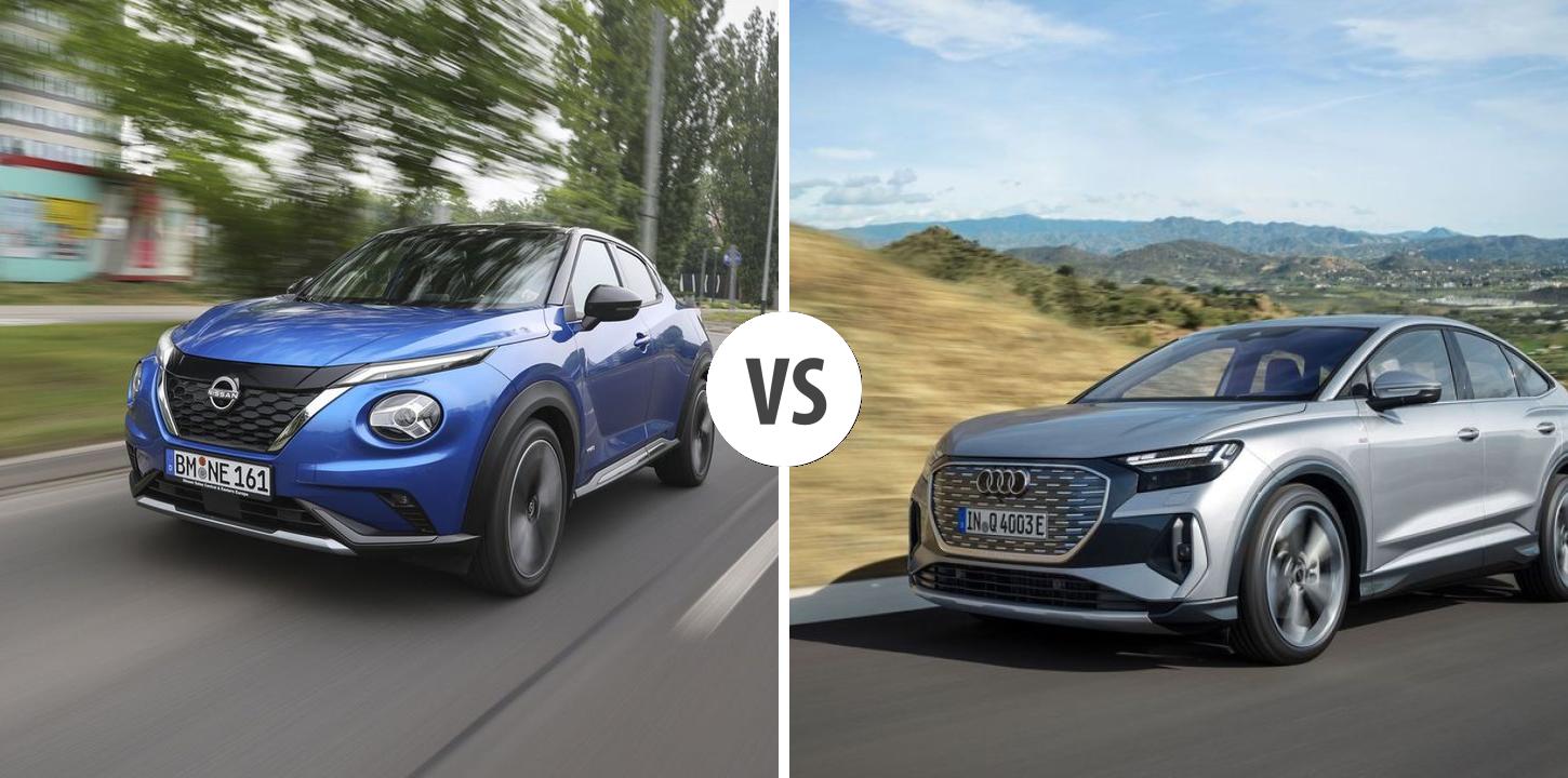 Nissan Juke VS Audi Q4 Sportback etron Autovergleich AUTOGOTT.DE