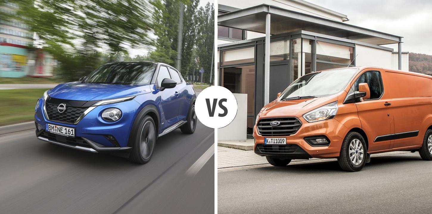Nissan Juke VS Ford Transit Custom Transporter Autovergleich AUTOGOTT.DE