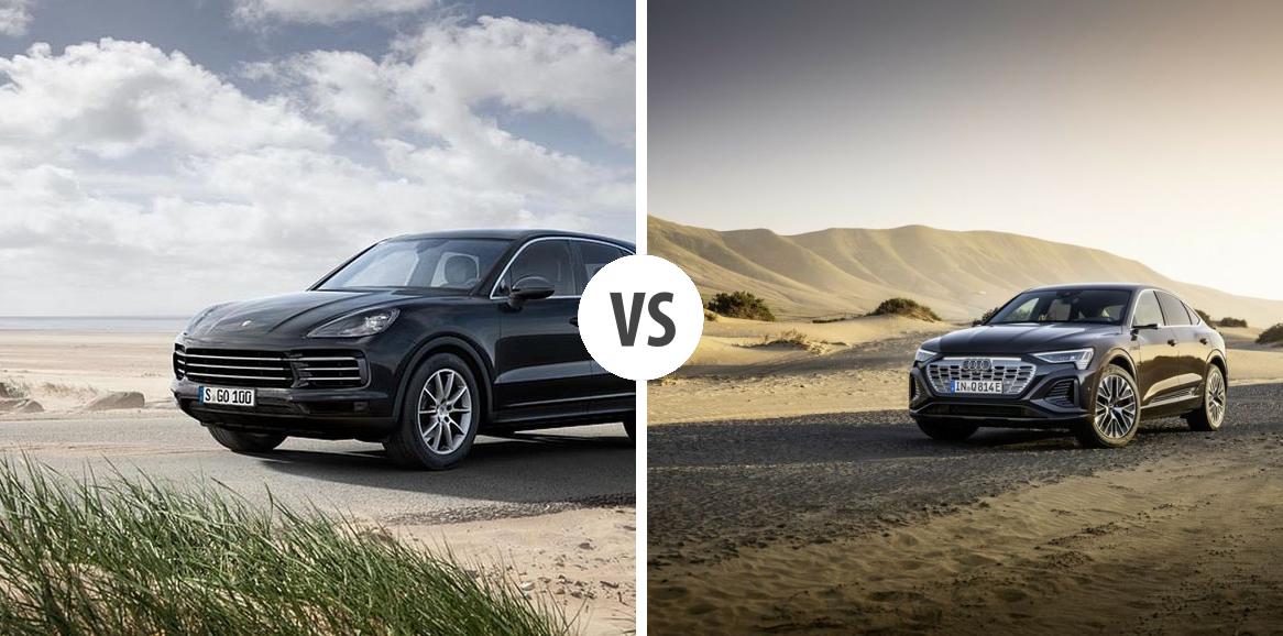 Porsche Cayenne VS Audi Q8 etron Sportback Autovergleich AUTOGOTT.DE