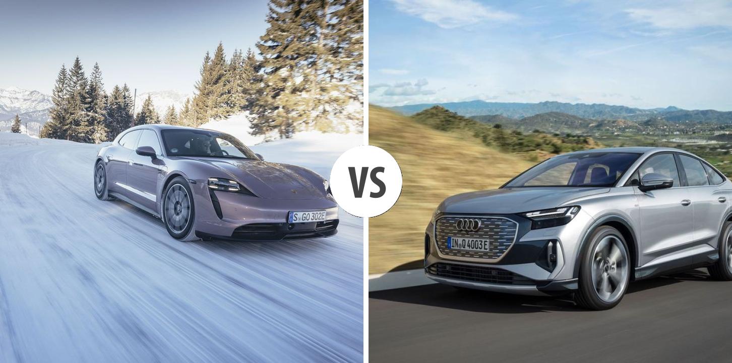 Porsche Taycan Sport Turismo VS Audi Q4 Sportback etron Autovergleich