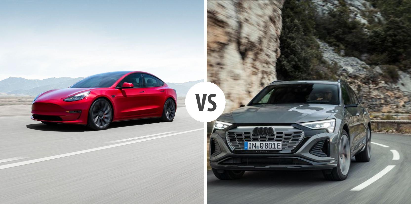 TESLA Model 3 VS Audi Q8 etron Autovergleich AUTOGOTT.DE