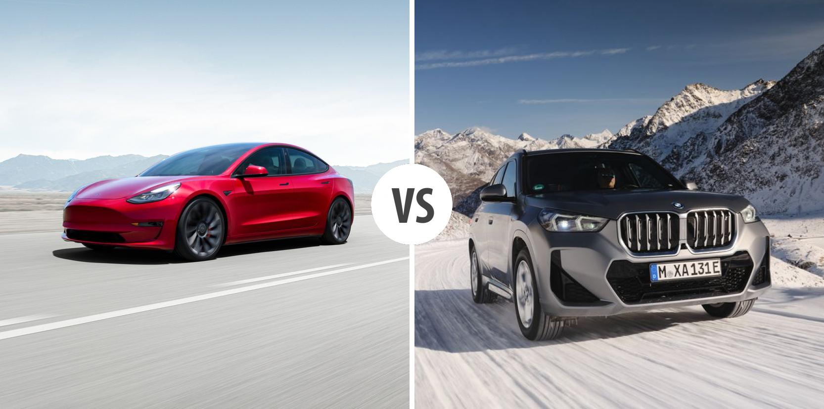 TESLA Model 3 VS BMW iX1 Autovergleich