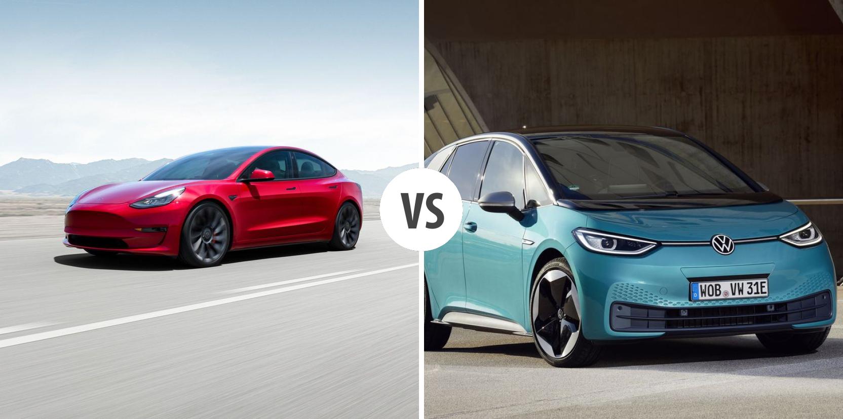 TESLA Model 3 VS Volkswagen ID.3 – Vergleiche Preise, Leistung ...