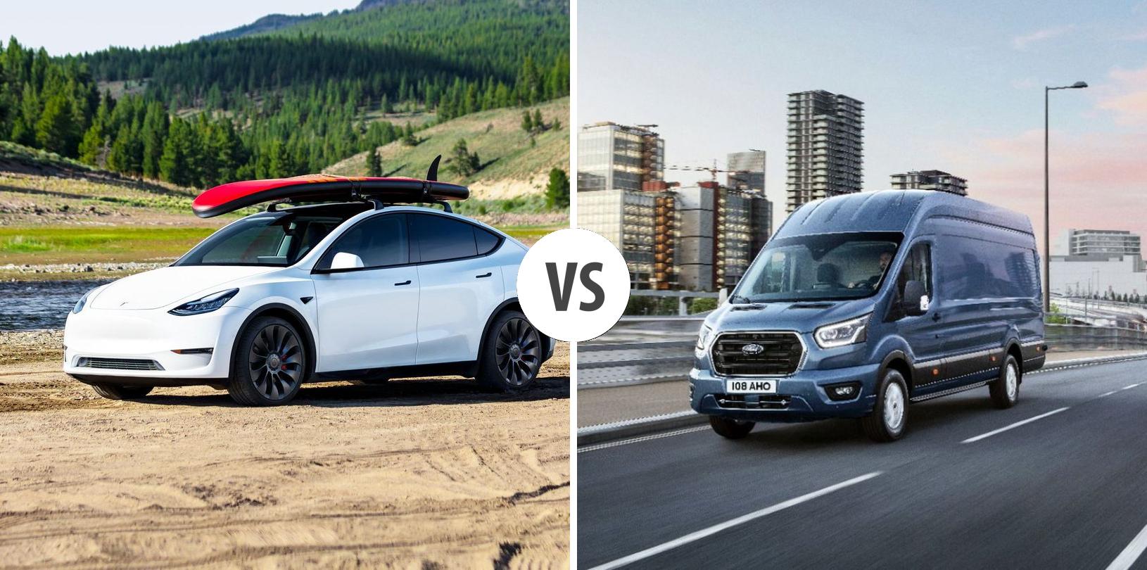 TESLA Model Y VS Ford Transit – Vergleiche Preise, Leistung, Kofferraum ...