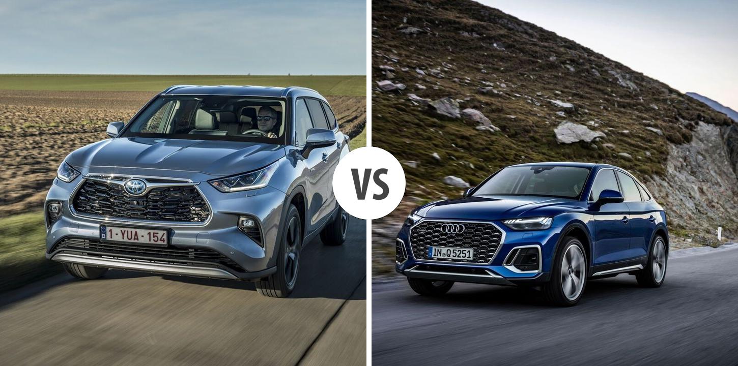 Toyota Highlander VS Audi Q5 Sportback Autovergleich | AUTOGOTT.DE