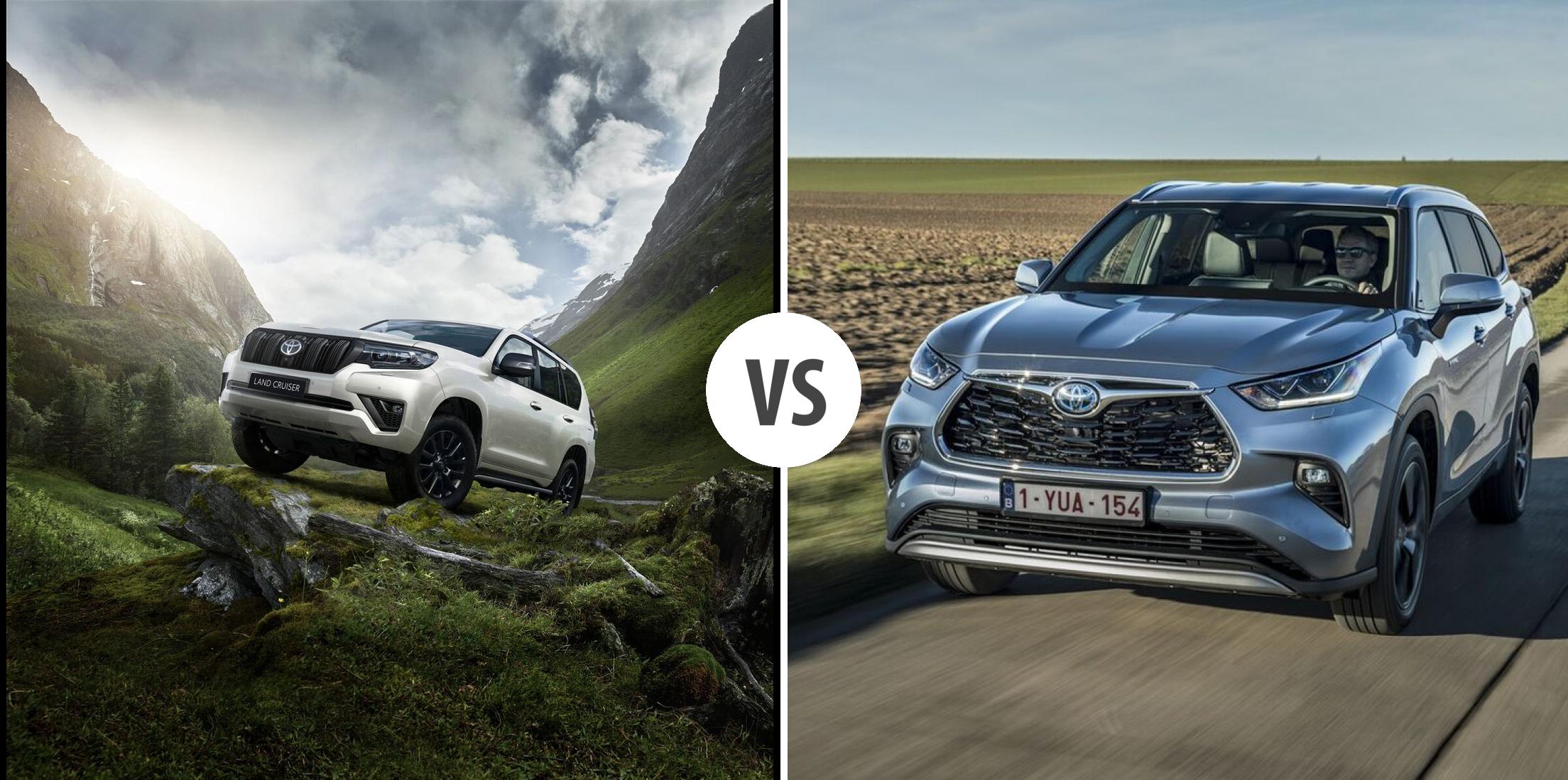 Toyota Land Cruiser VS Toyota Highlander Autovergleich AUTOGOTT.DE