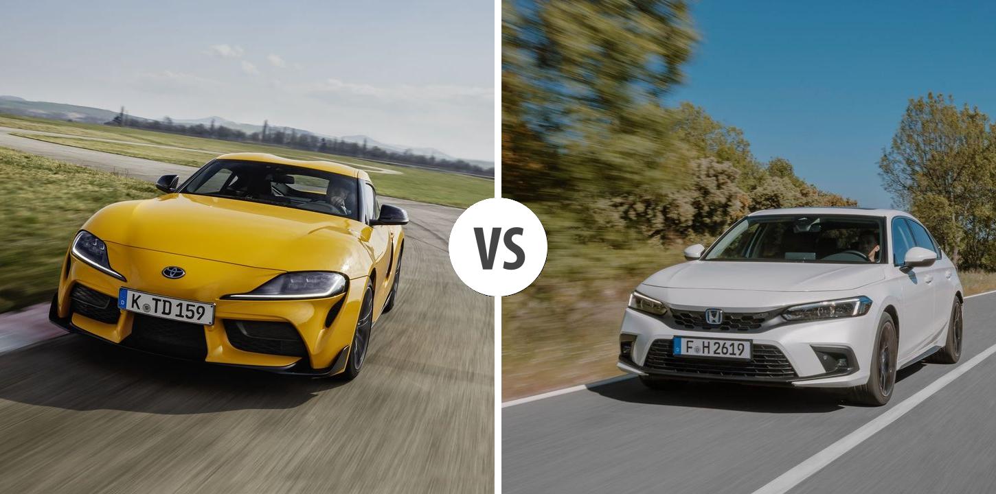 Toyota Supra VS Honda Civic Autovergleich | AUTOGOTT.DE
