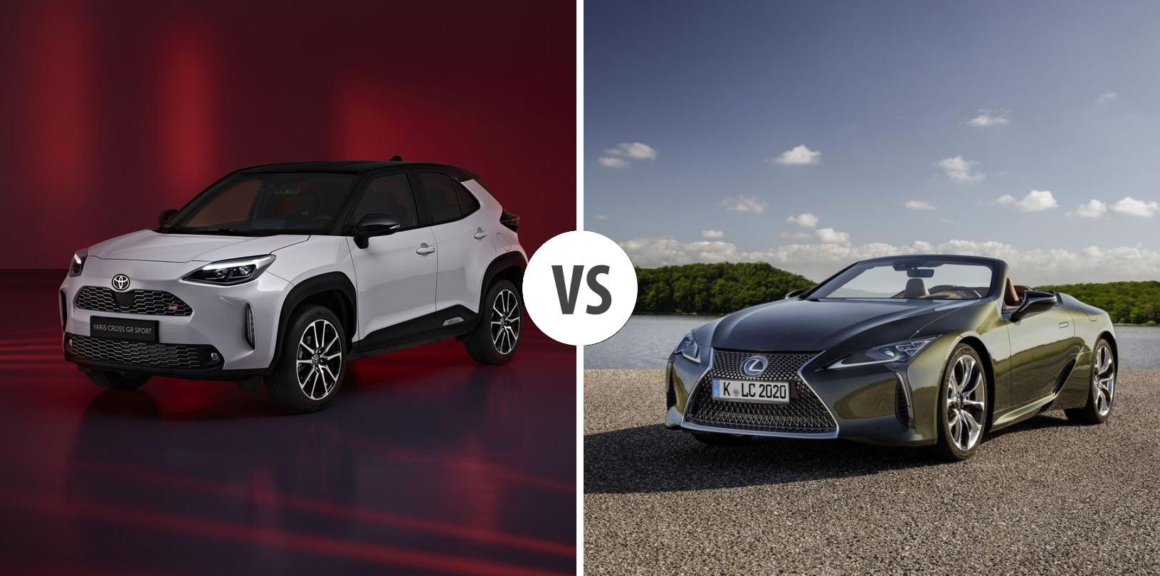Toyota Yaris Cross VS Lexus LC Cabriolet – Vergleiche Preise, Leistung ...