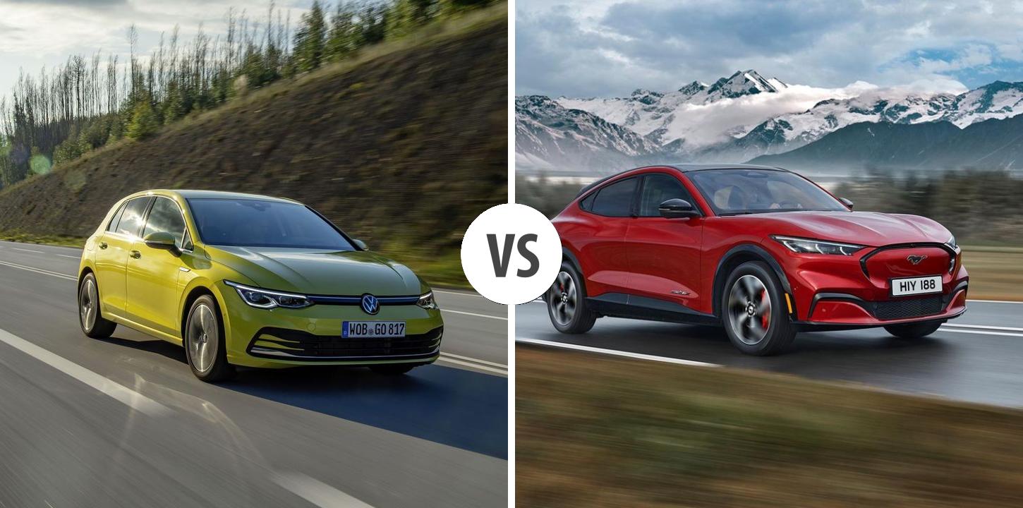 Volkswagen Golf VS Ford Mustang MachE Autovergleich AUTOGOTT.DE