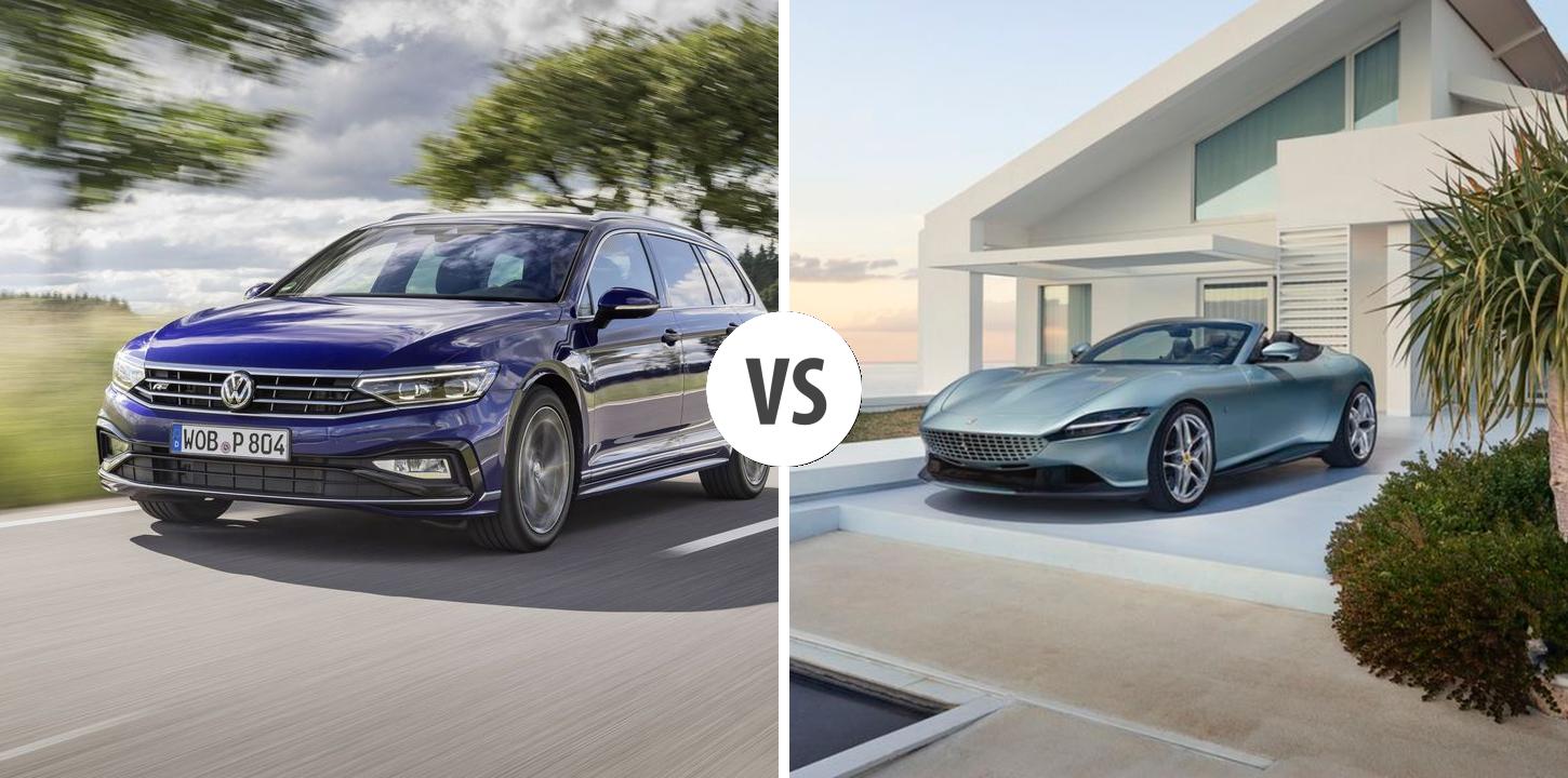 Volkswagen Passat Variant VS Ferrari Roma Cabrio – Vergleiche Preise ...