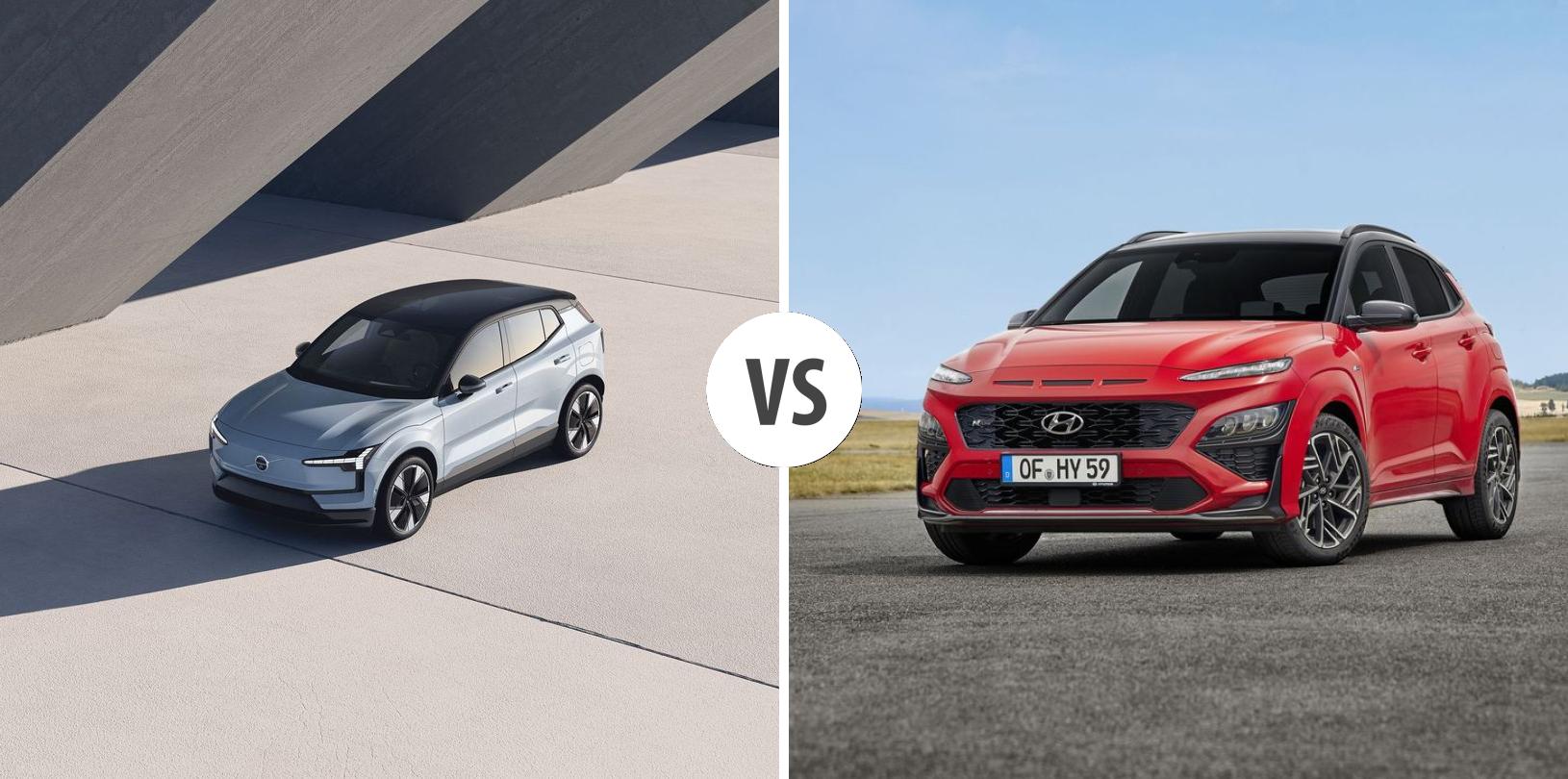 Volvo EX30 VS Hyundai Kona – Vergleiche Preise, Leistung, Kofferraum ...